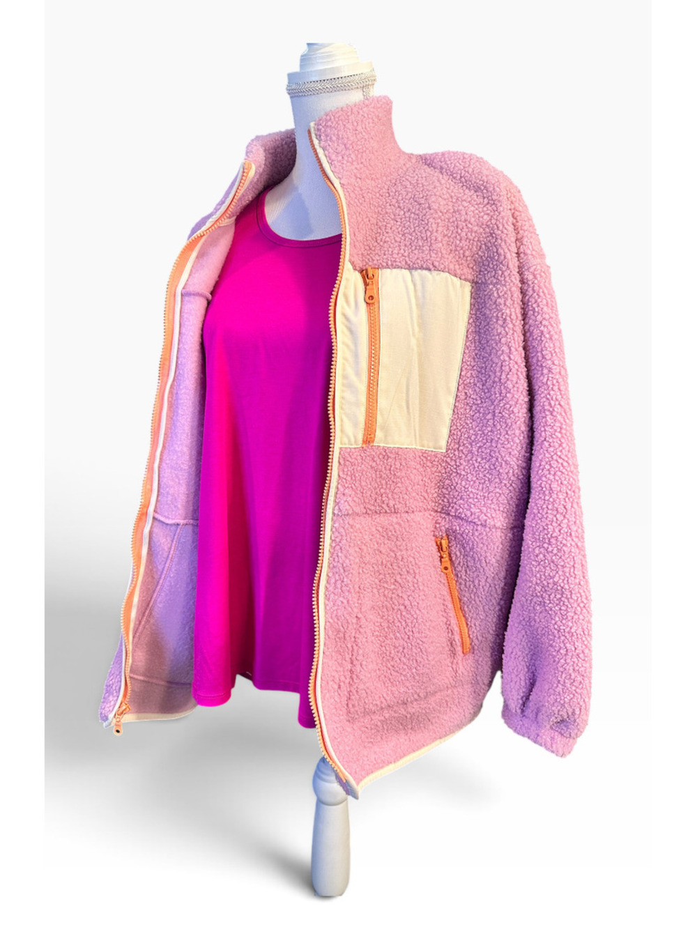 Universal Threads Pink Fleece Jacket - Size Medium